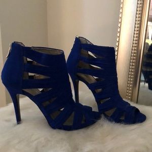 BCBG Blue Cage Heels